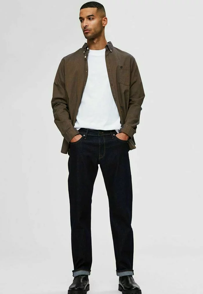 Selected Homme KOMFORTSTRETCH - Jean Droit - Dark Blue Denim 2 Selected Homme KOMFORTSTRETCH - Jean Droit - Dark Blue Denim – Image 2