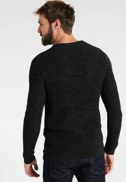 Selected Homme SHXNEWVINCEBUBBLE CREW NECK - Pullover - Anthracite/twisted Black -Selected Homme Soldes Boutique 7e95d695a0124df09512bf308fc7c31b