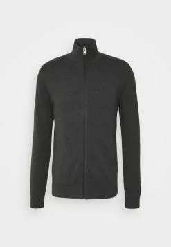 Selected Homme SLHBERG FULL ZIP CARDIGAN - Gilet - Antracit/melange -Selected Homme Soldes Boutique 7e9be6a440ed42ee984d160863101b46