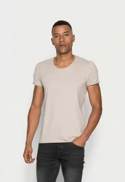 Selected Homme SLHNEWMERCE O-NECK TEE - T-shirt Basique - Dove Melange