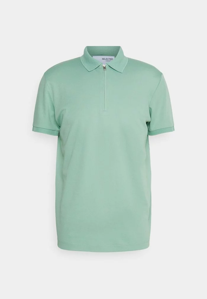 Selected Homme SLHFAVE ZIP - Polo - Granite Green 6 Selected Homme SLHFAVE ZIP - Polo - Granite Green – Image 6