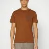Selected Homme SLHNALE ONECK TEE - T-shirt Imprimé - Emperador