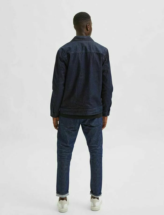 Selected Homme Veste En Jean - Dark Blue Denim 3 Selected Homme Veste En Jean - Dark Blue Denim – Image 3