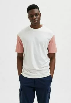 Selected Homme T-shirt Imprimé - Ash Rose