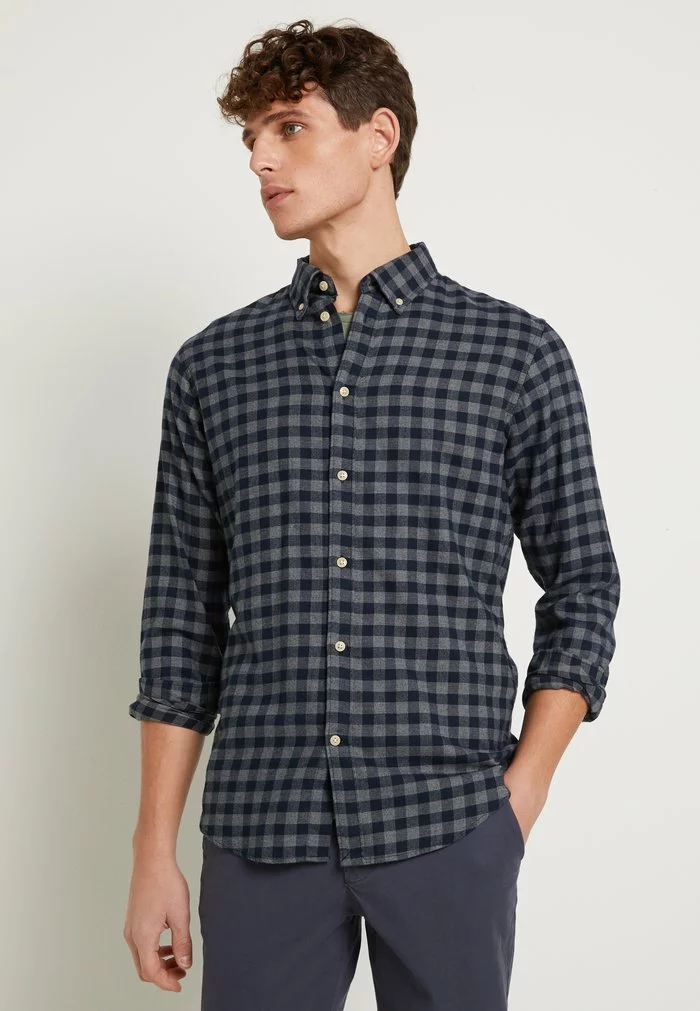 Selected Homme SLHSLIMFLANNEL - Chemise - Dark Blue 1 Selected Homme SLHSLIMFLANNEL - Chemise - Dark Blue