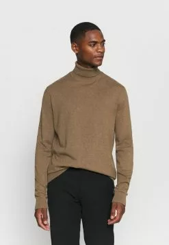 Selected Homme SLHBERG ROLL NECK - Pullover - Teak Melange