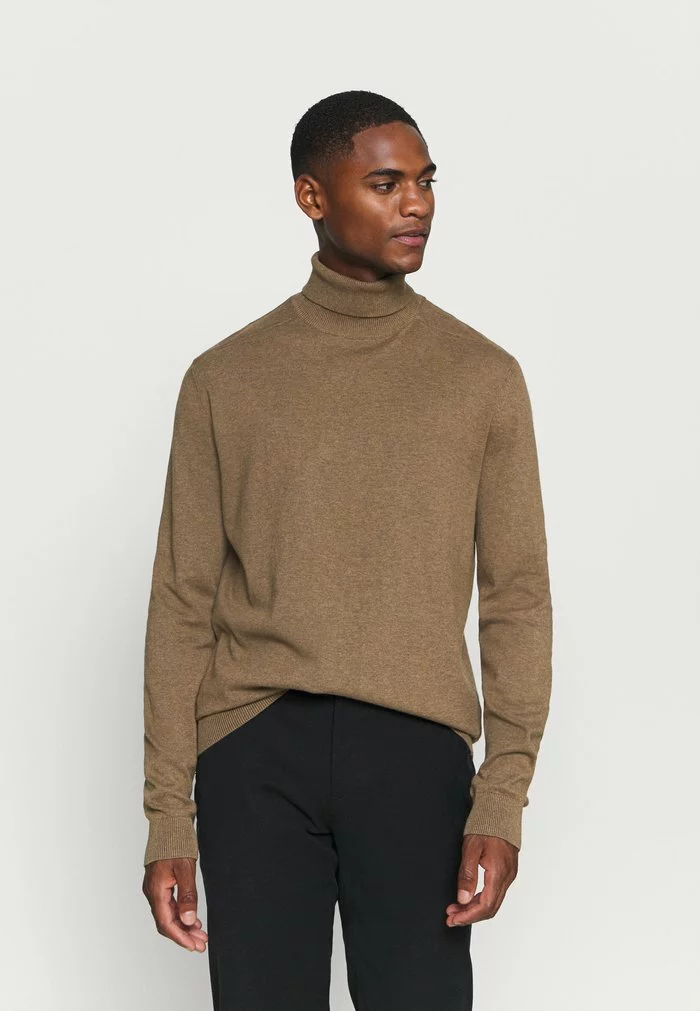 Selected Homme SLHBERG ROLL NECK - Pullover - Teak Melange 1 Selected Homme SLHBERG ROLL NECK - Pullover - Teak Melange