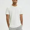 Selected Homme SLHRELAXLONG DAVID O NECK TEE CAMP - T-shirt Basique - Cloud Dancer