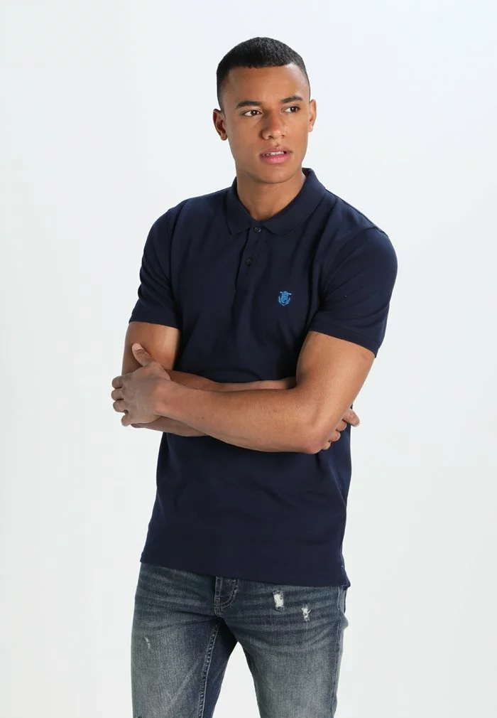 Selected Homme SLHARO EMBROIDERY - Polo - Peacoat 1 Selected Homme SLHARO EMBROIDERY - Polo - Peacoat