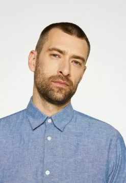 Selected Homme SLHSLIMNEW - Chemise - Medium Blue Denim -Selected Homme Soldes Boutique 86c3e3e56c9c47ba963141c8100baf81