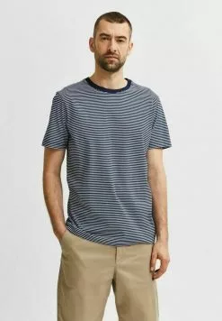 Selected Homme T-shirt Imprimé - Navy Blazer