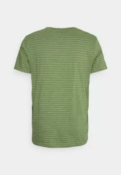 Selected Homme SLHMORGAN STRIPE O NECK TEE - T-shirt Basique - Vineyard Green/egret -Selected Homme Soldes Boutique 88f963dcf27d437f9f41f1c998aa85d9