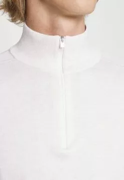 Selected Homme SLHBERG HALF ZIP - Pullover - Egret/melange -Selected Homme Soldes Boutique 8a1fddc81aa44ab6952d8a64441b81db