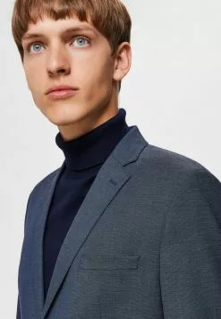 Selected Homme Blazer - Medium Blue Melange -Selected Homme Soldes Boutique 8ac4f8db74574394b3092b31baf709a1