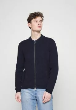 Selected Homme SLHRONNY ZIP CARDIGAN - Gilet - Sky Captain Melange