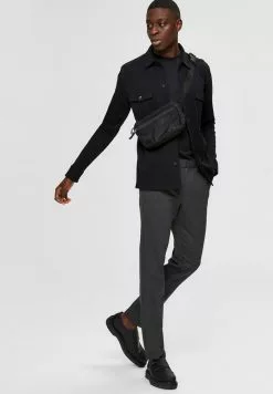 Selected Homme FLEX FIT HOSE SLIM FIT - Chino - Dark Grey -Selected Homme Soldes Boutique 8bfec719a3c14617b8ec13d03456764c