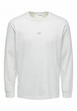 Selected Homme T-shirt à Manches Longues - Bright White -Selected Homme Soldes Boutique 8d76a0ea3732419c8c27c42cf95aef89