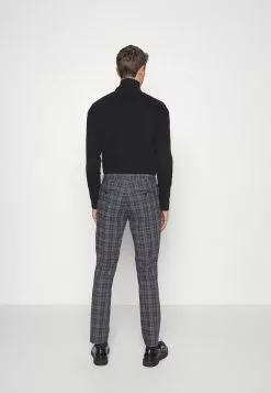 Selected Homme SLHMYLOLOGAN CHECK SUIT - Costume - Dark Grey Melange/light Blue -Selected Homme Soldes Boutique 8da08dc78af74b89ac5bf2972f32c1c1