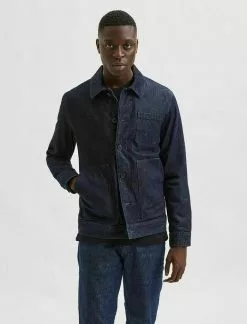Selected Homme Veste En Jean - Dark Blue Denim