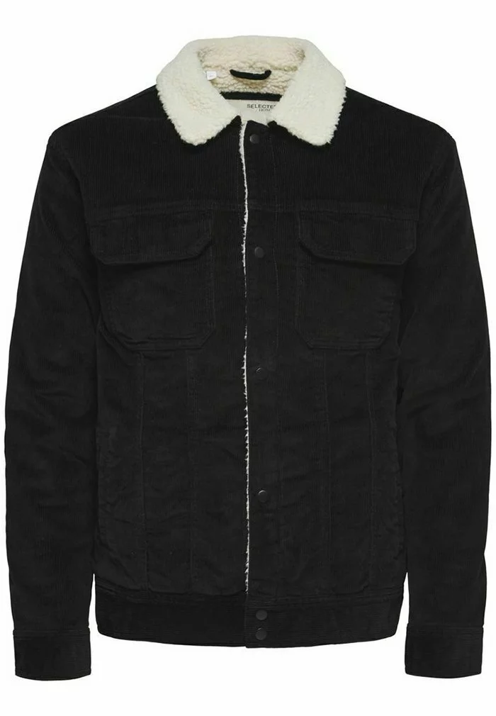 Selected Homme SHERPA CORD - Veste Mi-saison - Black 1 Selected Homme SHERPA CORD - Veste Mi-saison - Black