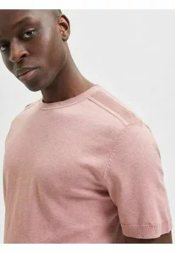 Selected Homme T-shirt Basique - Ash Rose -Selected Homme Soldes Boutique 937d604ddbaa40b8b1034f574f7ea6de