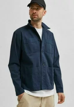 Selected Homme SLHLOOSETONY OVERSHIRT - Veste Mi-saison - Navy Blazer -Selected Homme Soldes Boutique 9460c4db01294ca48c6f55384e9b7b04