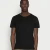 Selected Homme SLHLUKE O-NECK TEE - T-shirt Basique - Black