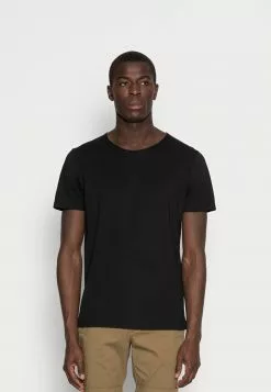 Selected Homme SLHLUKE O-NECK TEE - T-shirt Basique - Black