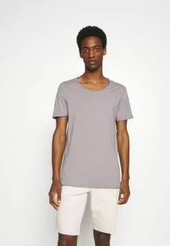 Selected Homme SLHNEWMERCE O NECK TEE 2 PACK - T-shirt Basique - Frost Gray/cilantro Melange -Selected Homme Soldes Boutique 959432651a7b4ab2a2a06d7abbab1a6b