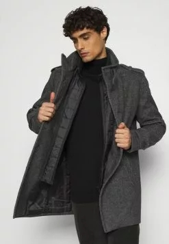 Selected Homme SLHNOAH COAT - Manteau Classique - Dark Grey/salt/pepper -Selected Homme Soldes Boutique 9643c93131b042d6939957fdf36a4789