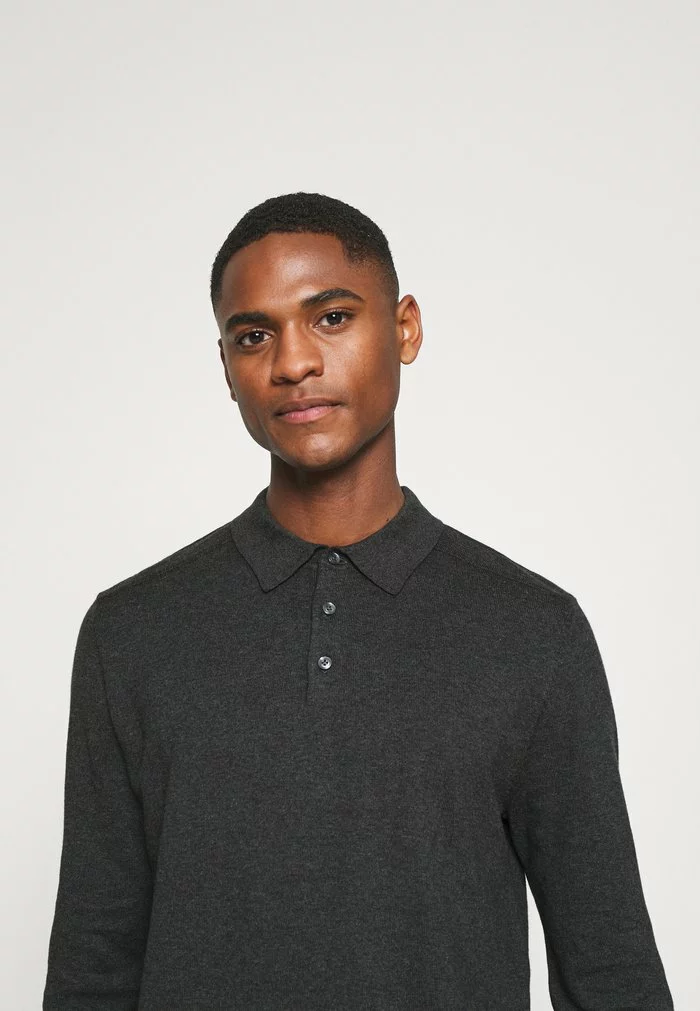 Selected Homme SLHBERG - Polo - Antracit 4 Selected Homme SLHBERG - Polo - Antracit – Image 4