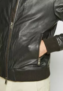 Selected Homme SLHICONIC - Veste En Cuir - Black -Selected Homme Soldes Boutique 96bd10d7d2724097884ac4dbe029b136