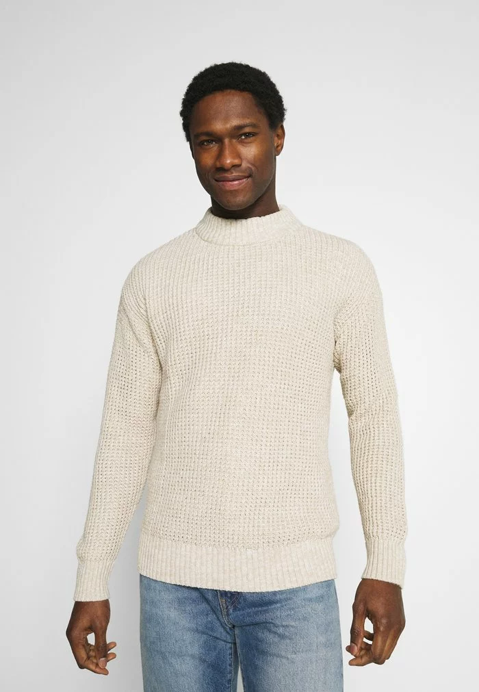 Selected Homme SLHNATHAN HIGH NECK - Pullover - Oyster Gray 1 Selected Homme SLHNATHAN HIGH NECK - Pullover - Oyster Gray