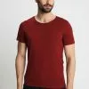 Selected Homme SLHLUKE O-NECK TEE - T-shirt Basique - Syrah