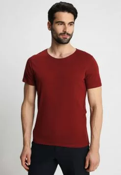 Selected Homme SLHLUKE O-NECK TEE - T-shirt Basique - Syrah