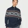 Selected Homme SLHFLAKE HALF ZIP - Pullover - Sky Captain Multicolor