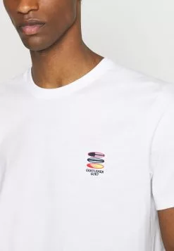 Selected Homme SLHFATE CAMP O NECK TEE - T-shirt Imprimé - Bright White -Selected Homme Soldes Boutique 9ec4d33d0bfa45c28e577f479c536bcb