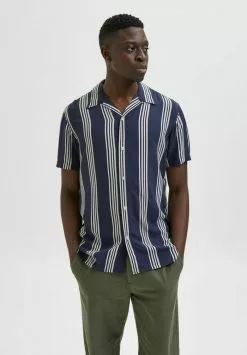 Selected Homme GESTREIFTES - Chemise - Dark Blue