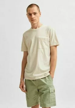 Selected Homme T-shirt Basique - Light Sand Melange