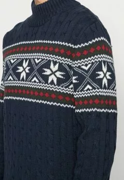 Selected Homme SLHFLAKE CABLE HIGH NECK - Pullover - Sky Captain -Selected Homme Soldes Boutique a170003076154f93aaa0a646d89d2c94