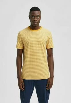 Selected Homme SLHNORMAN - T-shirt Imprimé - Golden Spice