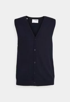 Selected Homme SLHBERG BUTTON WAISTCOAT - Veste Sans Manches - Navy Blazer -Selected Homme Soldes Boutique a275358c5289473b9f2b19f6159afb11