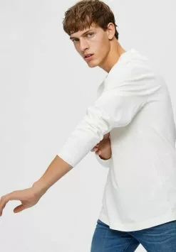 Selected Homme T-shirt à Manches Longues - Egret -Selected Homme Soldes Boutique a52f5b402a7b41ee864b474e6ba109c2