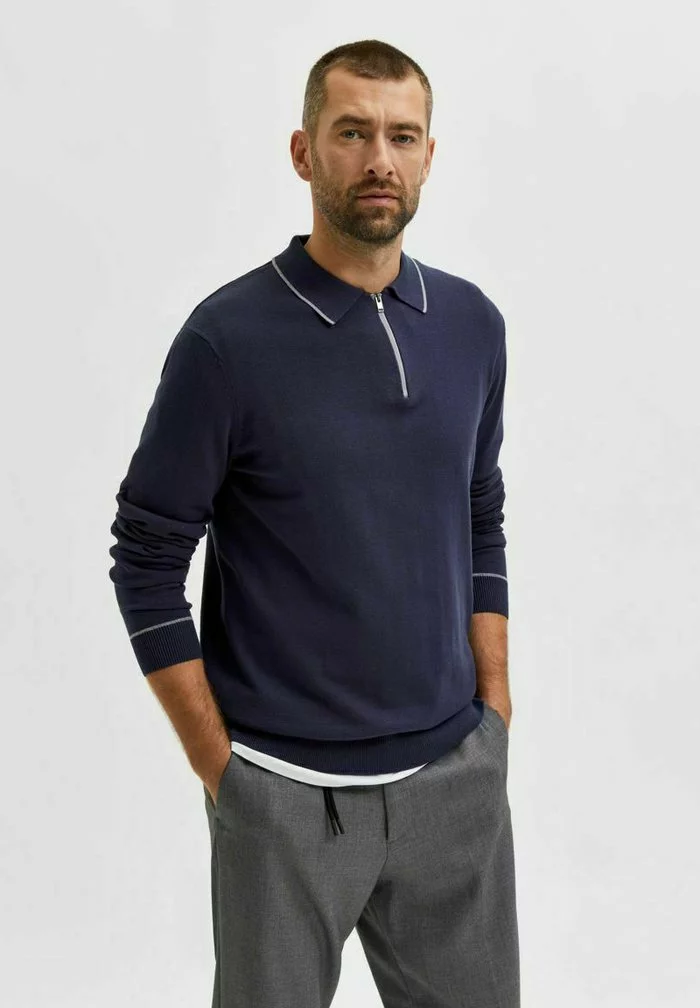 Selected Homme Polo - Navy Blazer 1 Selected Homme Polo - Navy Blazer