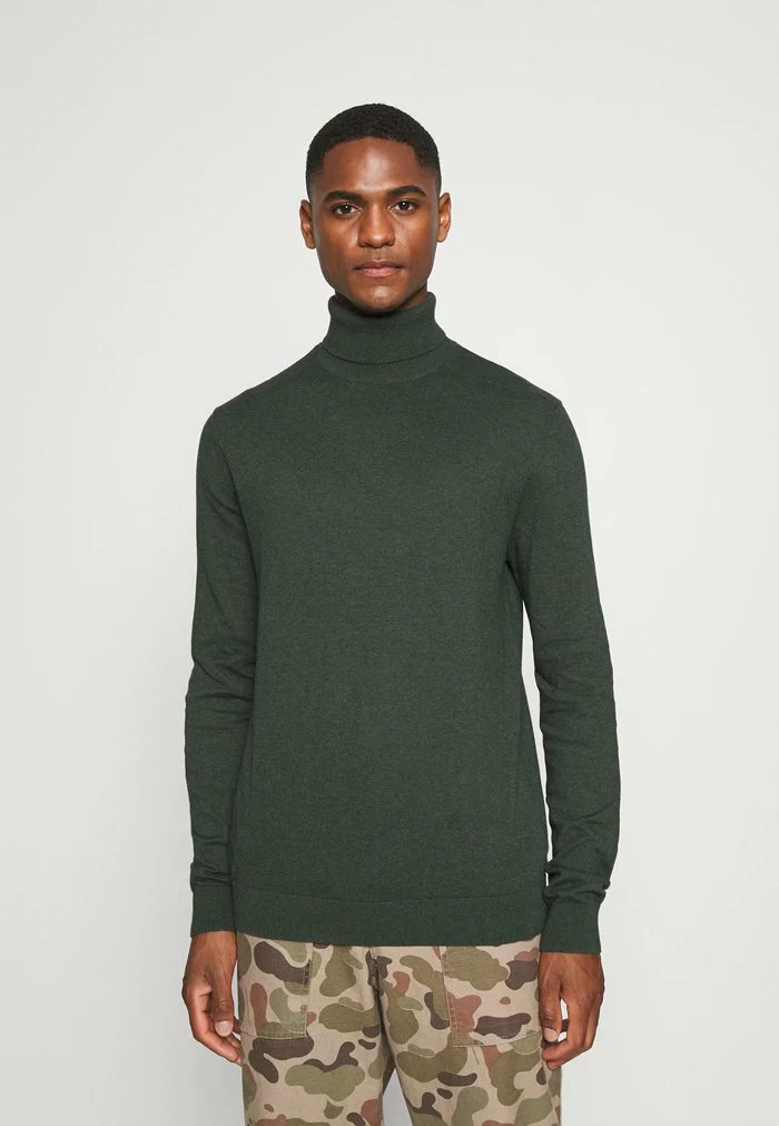 Selected Homme SLHBERG ROLL NECK - Pullover - Darkest Spruce Melange 1 Selected Homme SLHBERG ROLL NECK - Pullover - Darkest Spruce Melange