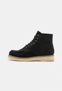 Selected Homme SLHTEO NEW MOC-TOE BOOT - Bottines à Lacets - Black