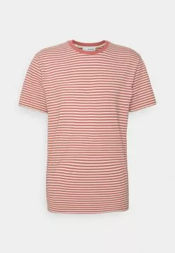 Selected Homme SLHBUTCH O NECK TEE - T-shirt Imprimé - Marsala
