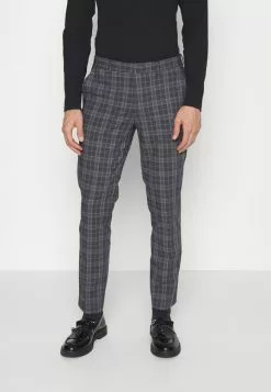 Selected Homme SLHMYLOLOGAN CHECK SUIT - Costume - Dark Grey Melange/light Blue -Selected Homme Soldes Boutique ae5ca5eb0184498f99bbc3703a30fc19