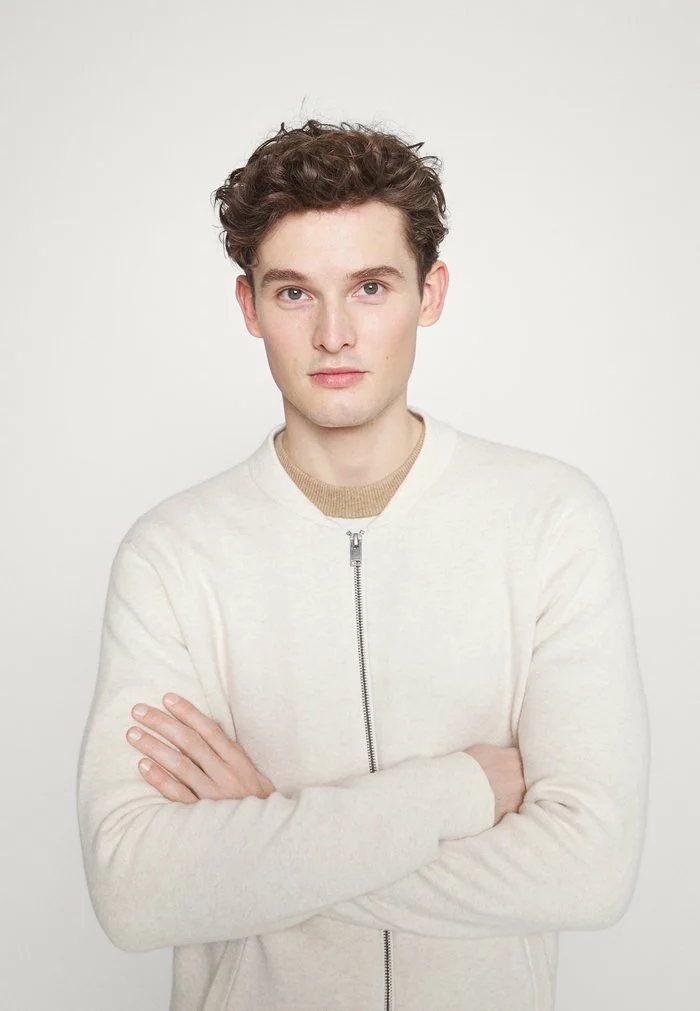 Selected Homme SLHRONNY ZIP CARDIGAN - Gilet - Egret Melange 4 Selected Homme SLHRONNY ZIP CARDIGAN - Gilet - Egret Melange – Image 4