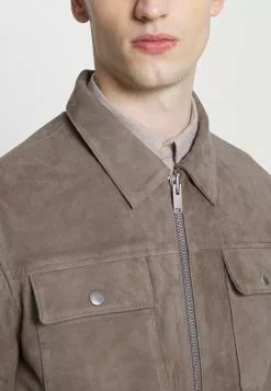 Selected Homme SLHICONIC - Veste En Cuir - Morel -Selected Homme Soldes Boutique af4f3425b1df4d8587a5a223a5f5114e